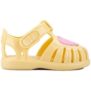 Pantofi Copii Sandale IGOR Baby Sandals Tobby Gloss Love - Vanilla galben
