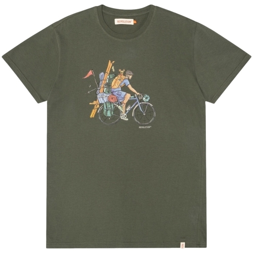 Îmbracaminte Bărbați Tricouri & Tricouri Polo Revolution Regular T-Shirt 1333 CYC - Army verde