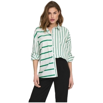 Îmbracaminte Femei Topuri și Bluze Only Shirt Nina Lora L/S - Creme/Amazon verde