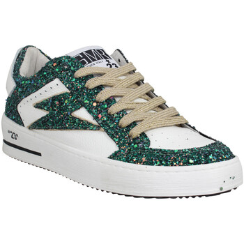 Pantofi Femei Sneakers Semerdjian Noubar Cuir Glitter Femme Blanc Vert Alb