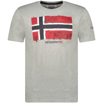 Îmbracaminte Bărbați Tricouri mânecă scurtă Geo Norway SW1239HGNO-BLENDED GREY Gri