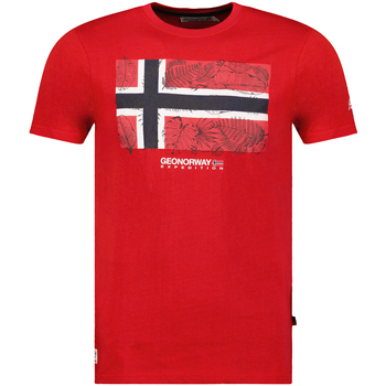 Îmbracaminte Bărbați Tricouri mânecă scurtă Geo Norway SW1239HGNO-CORAL roșu