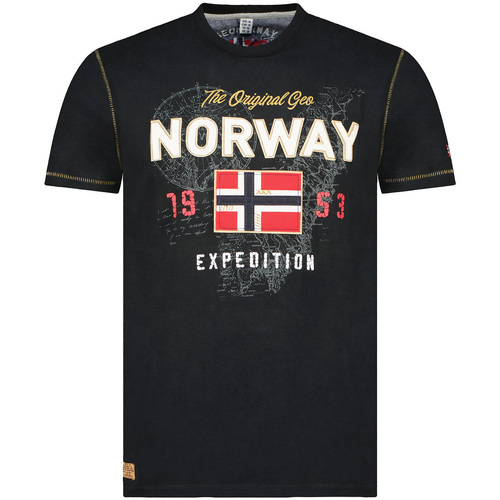 Îmbracaminte Bărbați Tricouri mânecă scurtă Geo Norway SW1304HGNO-BLACK Negru