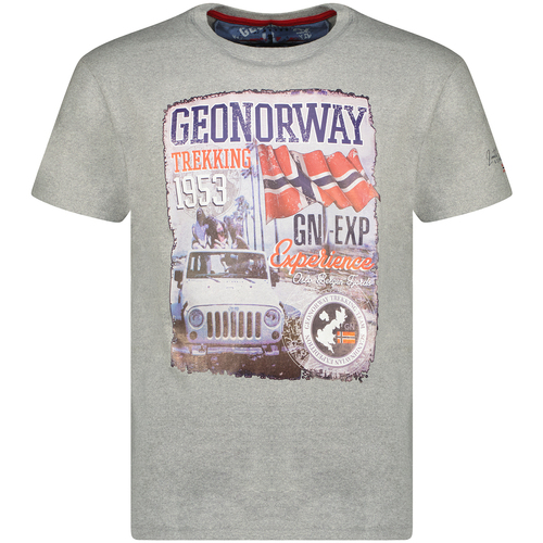 Îmbracaminte Bărbați Tricouri mânecă scurtă Geo Norway SW1959HGNO-BLENDED GREY Gri