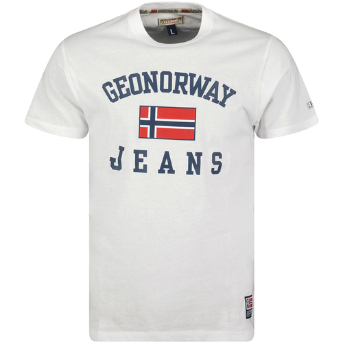 Îmbracaminte Bărbați Tricouri mânecă scurtă Geo Norway SX1044HGNO-WHITE Alb