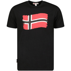 Îmbracaminte Bărbați Tricouri mânecă scurtă Geographical Norway SX1078HGN-BLACK Negru