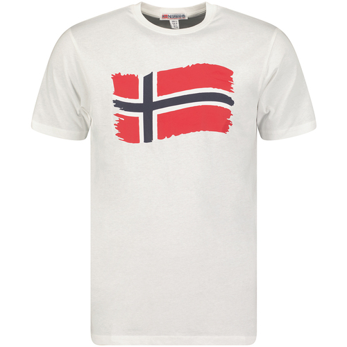 Îmbracaminte Bărbați Tricouri mânecă scurtă Geographical Norway SX1078HGN-WHITE Alb