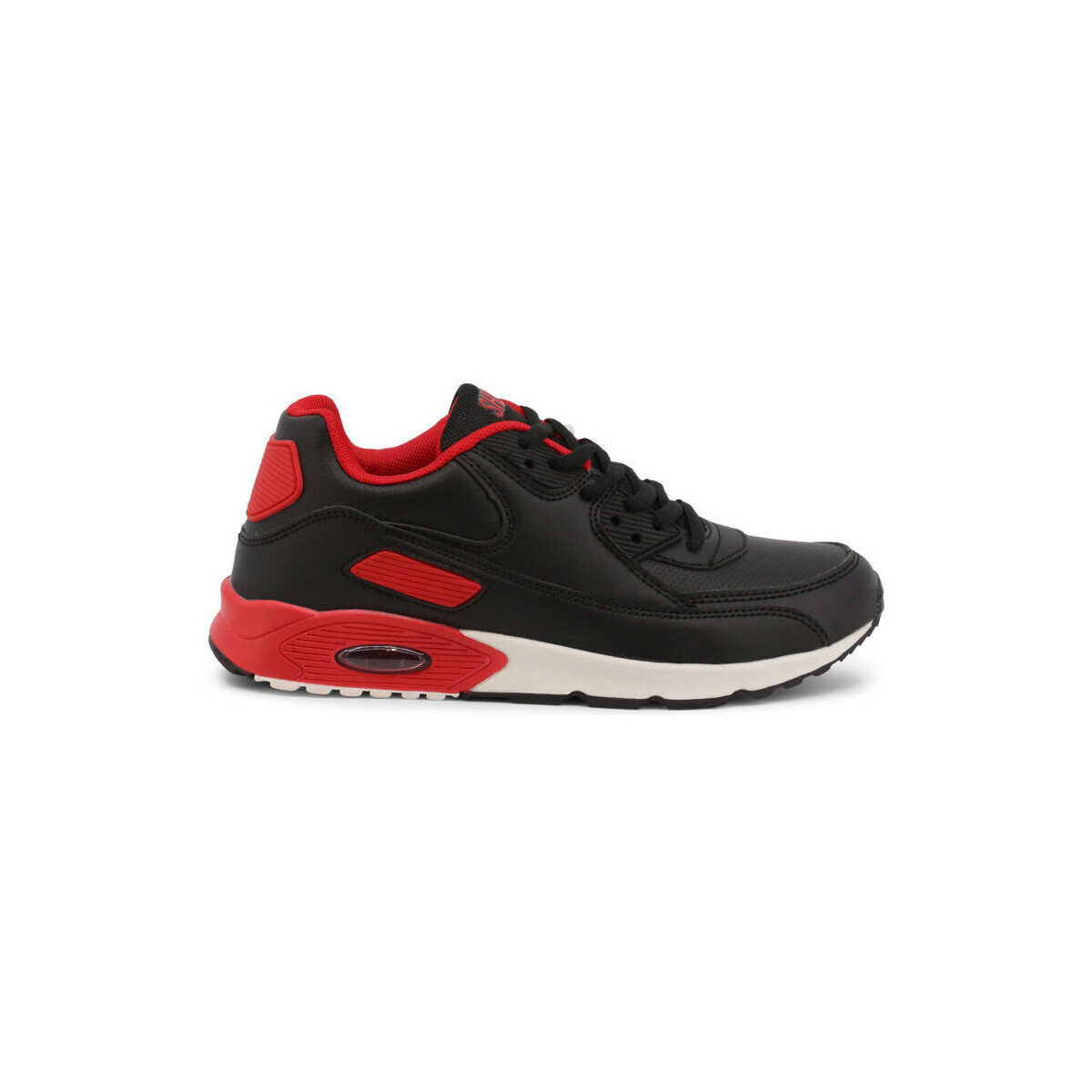 Pantofi Bărbați Sneakers Shone 005-001 Black/Red Negru