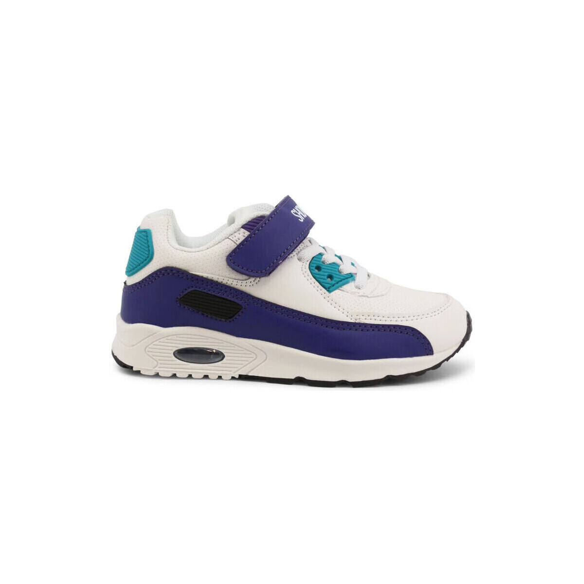 Pantofi Bărbați Sneakers Shone 005-001-V White/Purple Alb