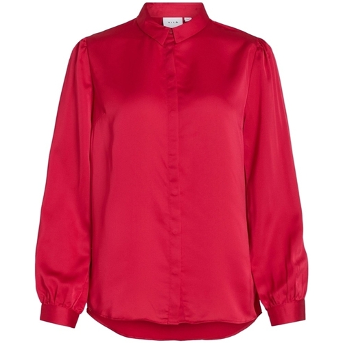 Îmbracaminte Femei Topuri și Bluze Vila Noos Ellette Satin Shirt - Love Potion roz