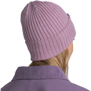 Buff Knitted Norval Hat Pansy roz