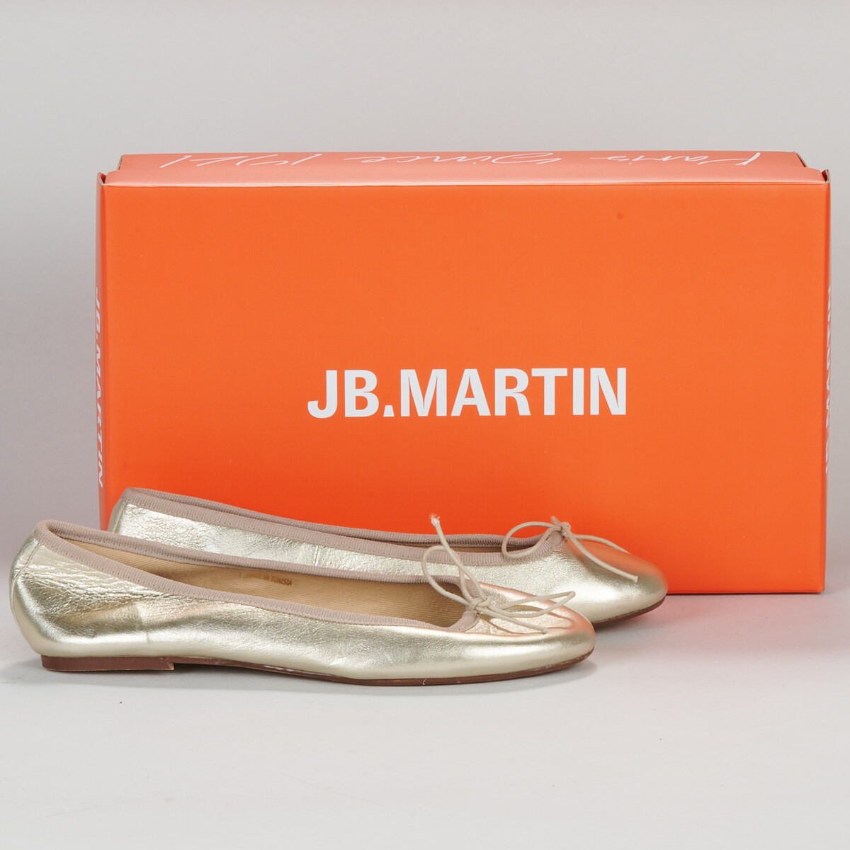 Pantofi Femei Balerin și Balerini cu curea JB Martin ROMY Auriu