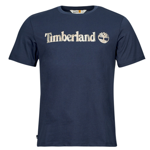 Îmbracaminte Bărbați Tricouri mânecă scurtă Timberland Camo Linear Logo Short Sleeve Tee Albastru