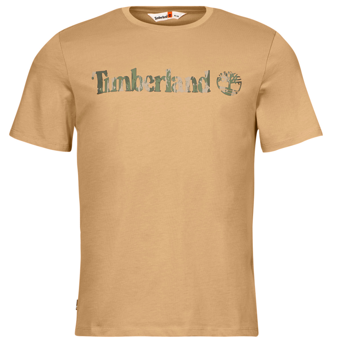 Îmbracaminte Bărbați Tricouri mânecă scurtă Timberland Camo Linear Logo Short Sleeve Tee Bej