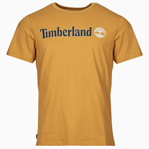 Îmbracaminte Bărbați Tricouri mânecă scurtă Timberland Linear Logo Short Sleeve Tee Camel