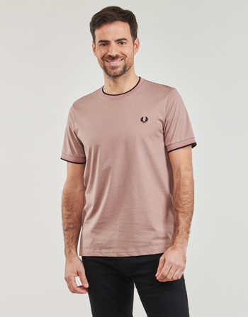 Fred Perry TWIN TIPPED T-SHIRT Roz / Negru