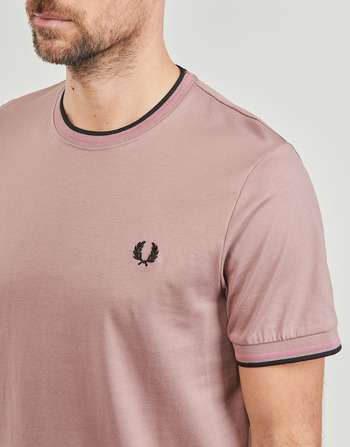 Fred Perry TWIN TIPPED T-SHIRT Roz / Negru