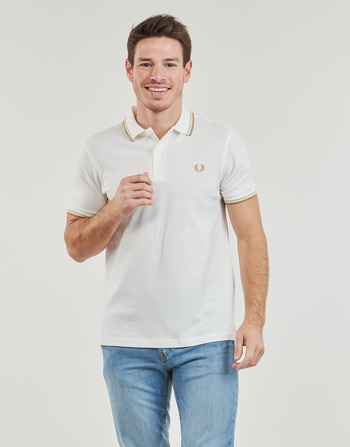 Fred Perry TWIN TIPPED FRED PERRY SHIRT Alb / Bej