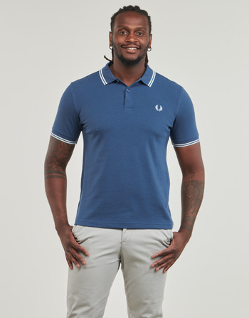 Fred Perry TWIN TIPPED FRED PERRY SHIRT Albastru / Alb