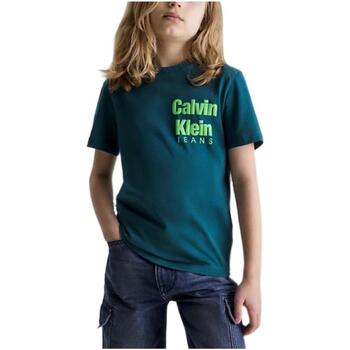 Îmbracaminte Băieți Tricouri mânecă scurtă Calvin Klein Jeans  verde
