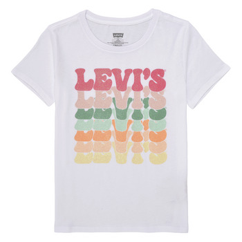 Îmbracaminte Fete Tricouri mânecă scurtă Levi's ORGANIC RETRO LEVIS SS TEE Multicolor / Alb
