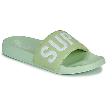 Pantofi Femei Șlapi Superdry Sandales De Piscine Véganes Core Verde / Alb