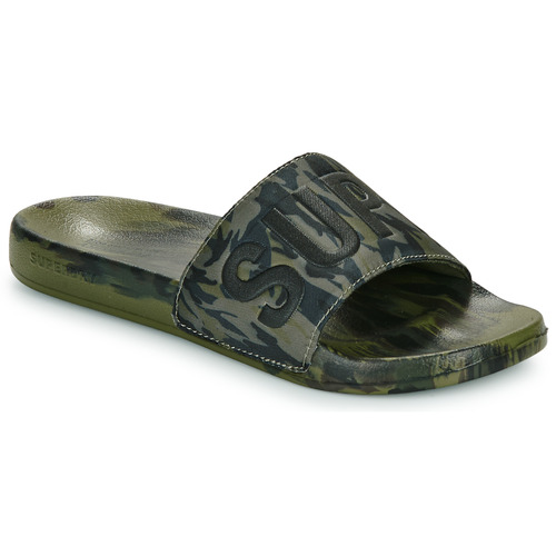 Pantofi Bărbați Papuci de vară Superdry Sandales De Piscine À Motif Camouflage Véganes Verde