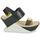 Pantofi Femei Sandale United nude DELTA WEDGE SANDAL Negru / Multicolor