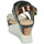 Pantofi Femei Sandale United nude DELTA WEDGE SANDAL Negru / Multicolor
