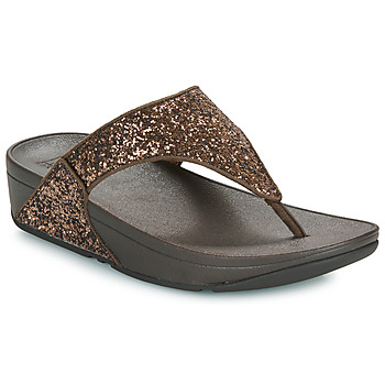 Pantofi Femei  Flip-Flops FitFlop Lulu Glitter Toe-Thongs Maro / Negru
