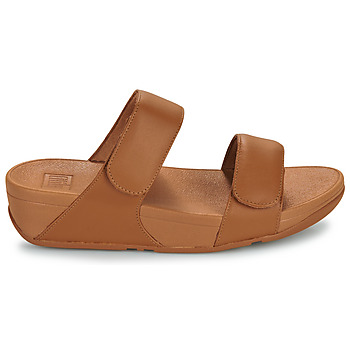 FitFlop Lulu Adjustable Leather Slides Maro / Camel