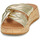 Pantofi Femei Papuci de vară FitFlop F-Mode Leather-Twist Flatform Slides (Cork Wrap) Auriu / Maro