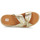 Pantofi Femei Papuci de vară FitFlop F-Mode Leather-Twist Flatform Slides (Cork Wrap) Auriu / Maro