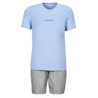 Îmbracaminte Bărbați Pijamale și Cămăsi de noapte Calvin Klein Jeans S/S SHORT SET Albastru / Gri
