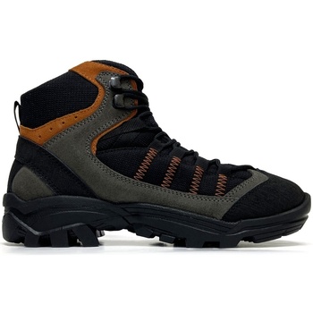 Pantofi Drumetie și trekking S-Karp Explorer, gri/portocaliu, piele, Vibram Gri