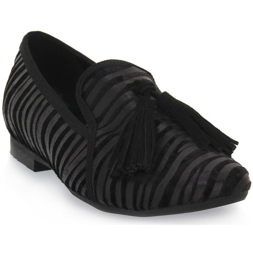 Pantofi Femei Mocasini S.piero BLACK FLAT ROUNDED Negru