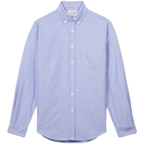 Îmbracaminte Bărbați Cămăsi mânecă lungă Portuguese Flannel Brushed Oxford Shirt - Blue albastru