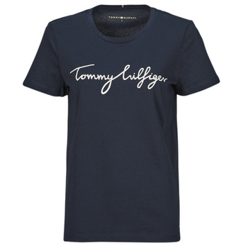 Îmbracaminte Femei Tricouri mânecă scurtă Tommy Hilfiger HERITAGE CREW NECK GRAPHIC TEE Albastru