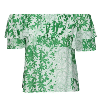 Îmbracaminte Femei Topuri și Bluze Desigual BLUS_ANAÏS Alb / Verde