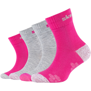 Accesorii Femei Sosete Skechers 4PPK Wm Mesh Ventilation Glow Socks roz