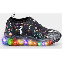 Pantofi Fete Sneakers Bibi Shoes Pantofi Sport LED Bibi Roller Celebration Magic Forest Negru