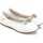 Pantofi Fete Balerin și Balerini cu curea Bibi Shoes Balerini Bibi Ballerina White Sparkle Alb