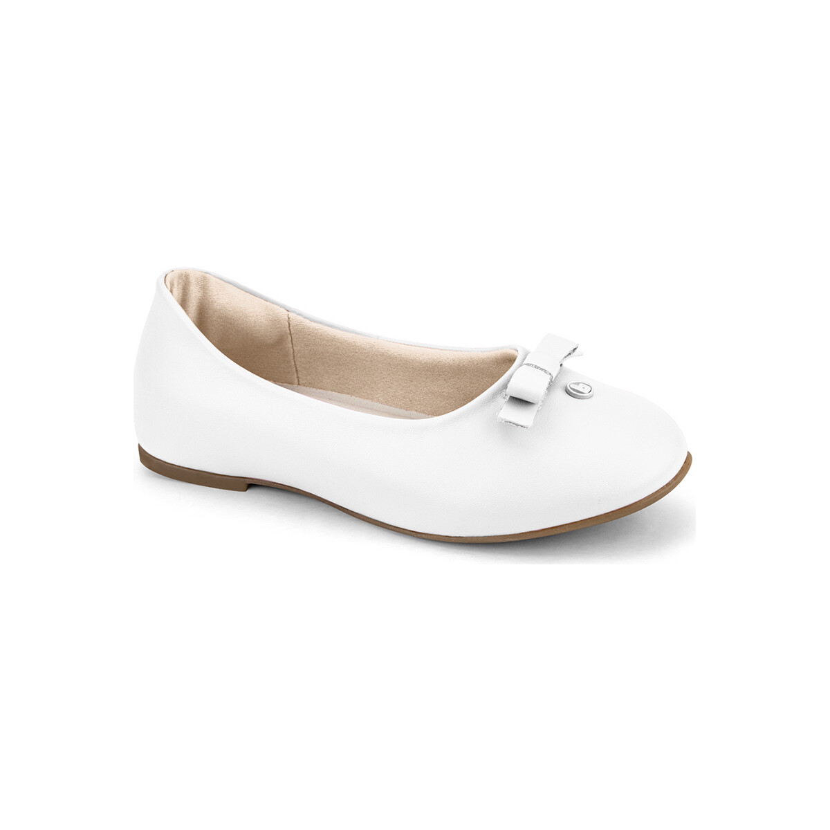 Pantofi Fete Balerin și Balerini cu curea Bibi Shoes Balerini Bibi Ballerina White Alb