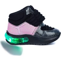 Pantofi Fete Ghete Bibi Shoes Ghete Fete Bibi Space Wave 3.0 Black/Pink Negru