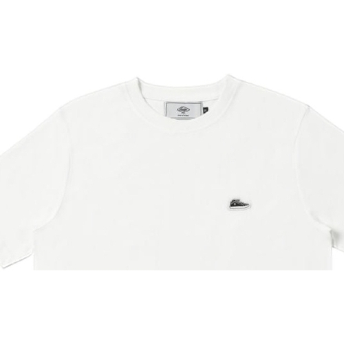 Îmbracaminte Bărbați Tricouri & Tricouri Polo Sanjo T-Shirt Patch Classic - White Alb