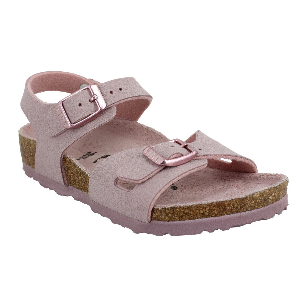Pantofi Copii Sandale Birkenstock Rio Birko Flor Nubuck Enfant Lavender roz