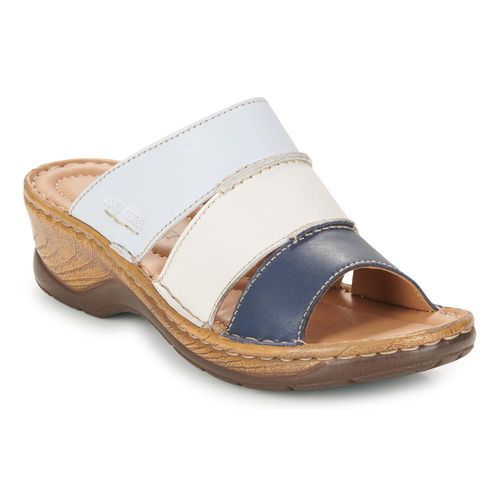 Pantofi Femei Papuci de vară Josef Seibel CATALONIA 86 Albastru / Alb