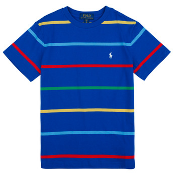 Îmbracaminte Băieți Tricouri mânecă scurtă Polo Ralph Lauren SSCNM2-KNIT SHIRTS-T-SHIRT Albastru / Multicolor / Safir / Star / Multi