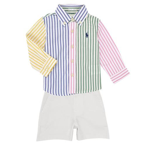 Îmbracaminte Băieți Compleuri copii  Polo Ralph Lauren LS BD FNSHRT-SETS-SHORT SET Multicolor