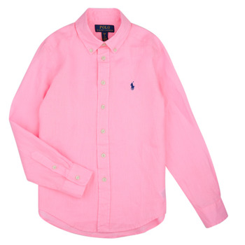 Îmbracaminte Copii Cămăsi mânecă lungă Polo Ralph Lauren CLBDPPC-SHIRTS-SPORT SHIRT Roz / Carmel / Pink